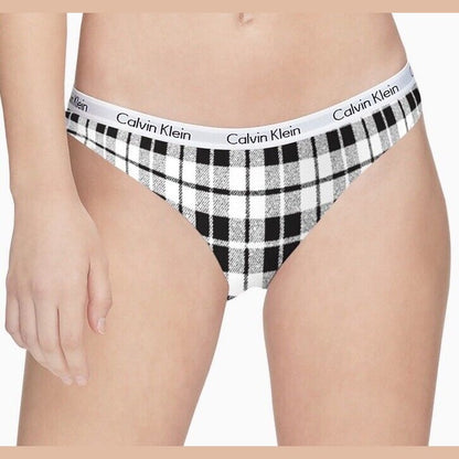 4 Pair Calvin Klein Women’sCarousel Bikini Panty D1618- 1 Black/3 White- Medium