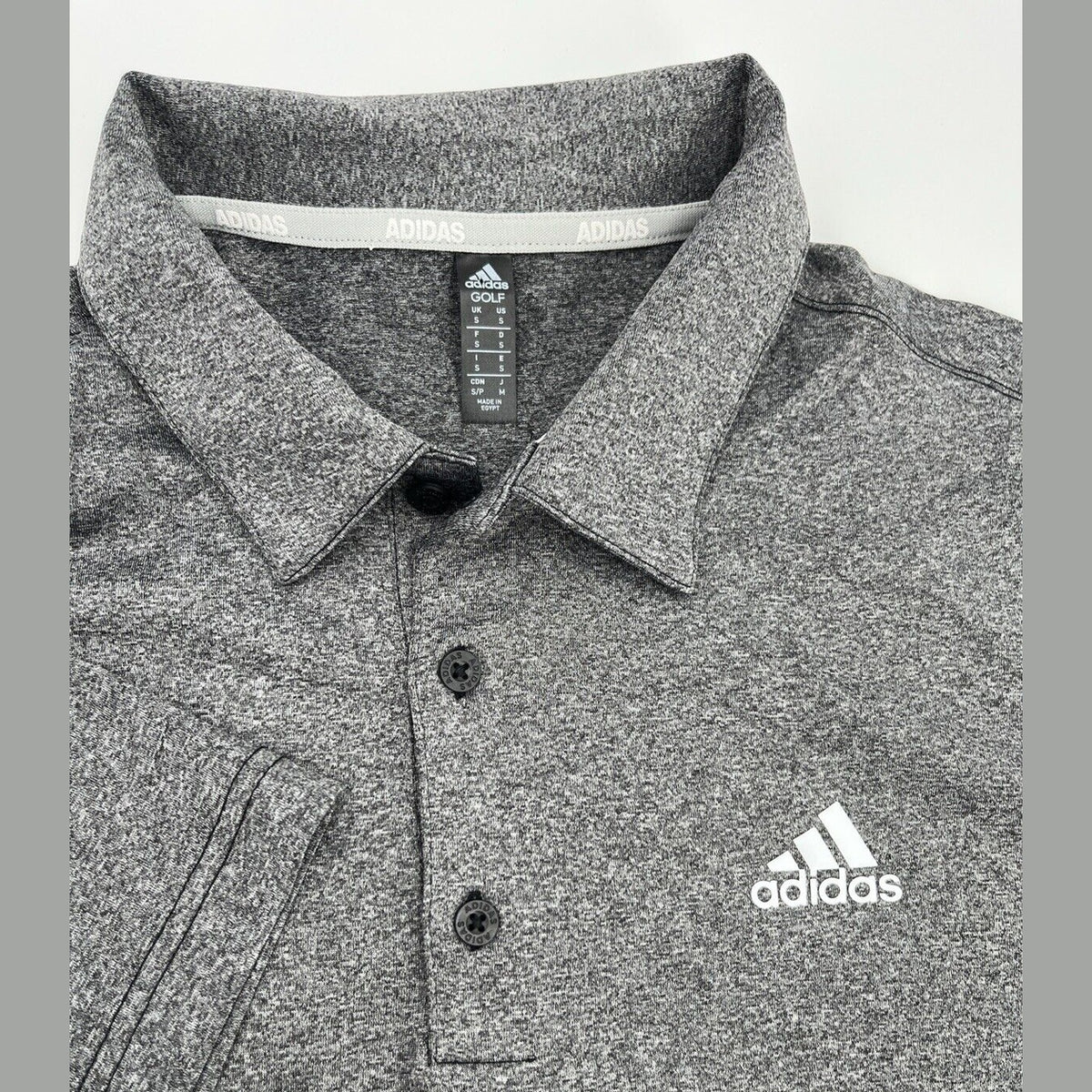 $65 Adidas Men's Golf Polo Ultimate UPF 50 Size XL Grey Heather ADVS20R773-Small