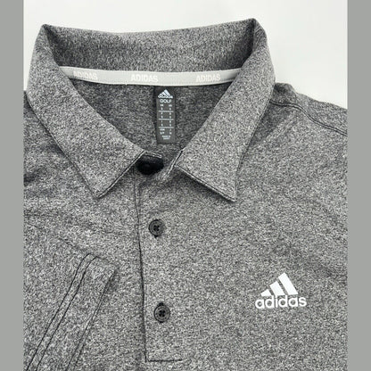 $65 Adidas Men's Golf Polo Ultimate UPF 50 Size XL Grey Heather ADVS20R773-Small