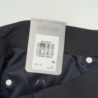 $70 Levi's Men's 511 Slim Tech Pants Stretch A92130010- Black- 29W 32L - New Tag