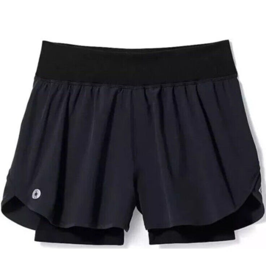 $95 SmartWool Women’s Intraknit Active Lined Shorts -Black - XSmall -New Tags