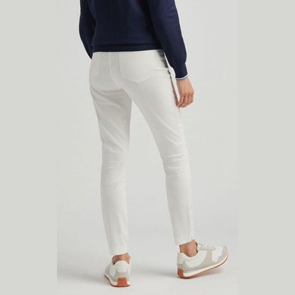 $150 Peter Millar Women's Karlie Stretch Sateen High Rise Pant-White-Size 10-NEW