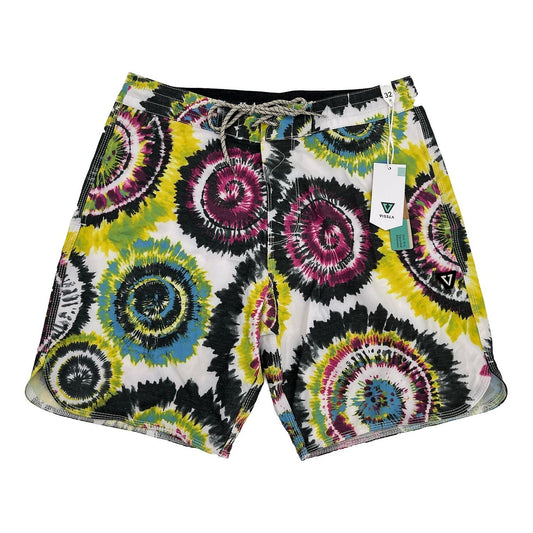 $70 VISSLA Men's Boardshorts SHRED HEAD 17.5" - Black Multi - Size: 34W-NWT