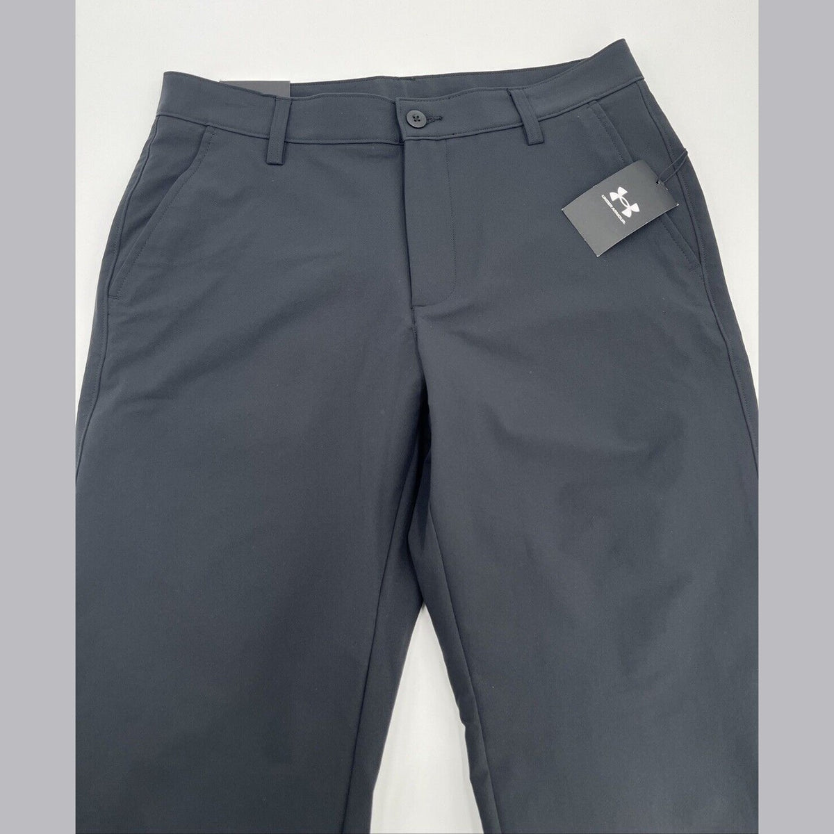 $70 Under Armor Men’s Wicking Golf Flat Front Pants -Black - Size: 34W 30L - New