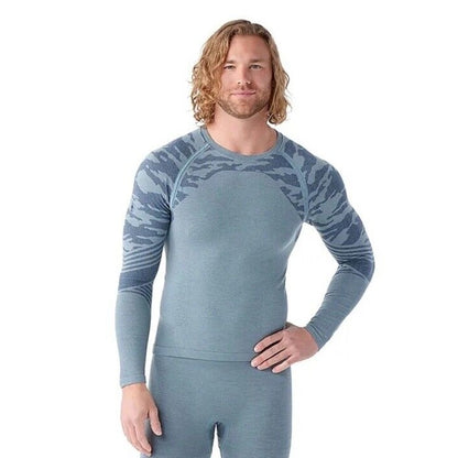 $110 Smartwool Men's Base Layer Intraknit Active Crew-Lead Grey-Large-NEW