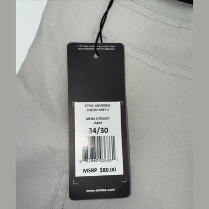 $80 Adidas Ultimate 365 Men's Tapered Golf Pants ADVR0856- Grey-34W 30L-New Tags