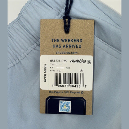 $65 Chubbies Men’s Everywear Tech Fabric 6” Shorts (2025 Version) Blue- XLarge