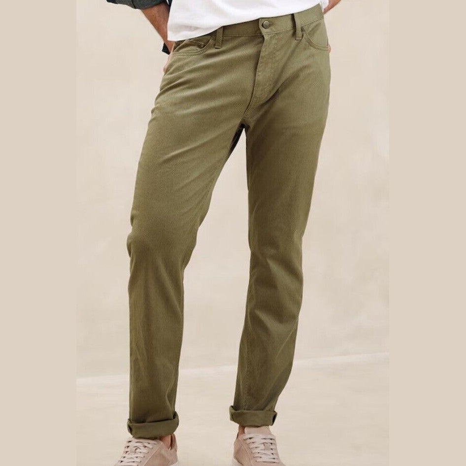 Banana Republic Men’s Linen Blend Five Pocket Pants-Desert- 30W 30L