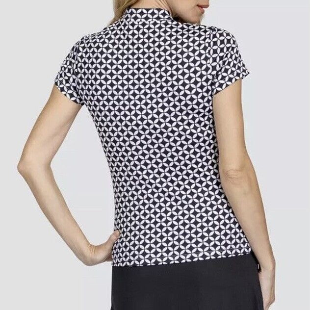 Tail Women's Short Sleeve Mock Neck 1/4 Zip Golf Polo -Perfect Round- XSmall NWT