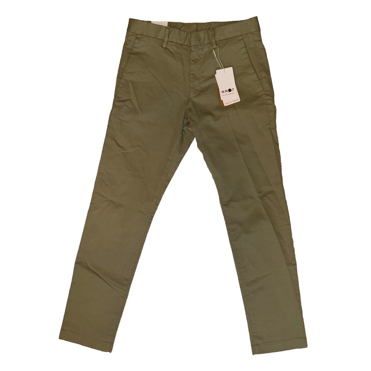 $230 No Nationality NNo7 Men’s Theo Regular Fit Organic Cotton Oil Green 29Wx32L