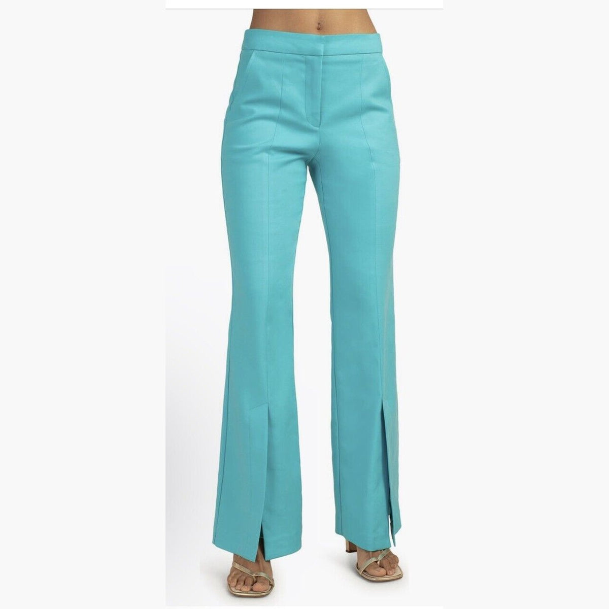 $298 Trina Turk Women’s Tailored Fit Daydream Slit Pants-Atmosphere-Size: 10 (L)