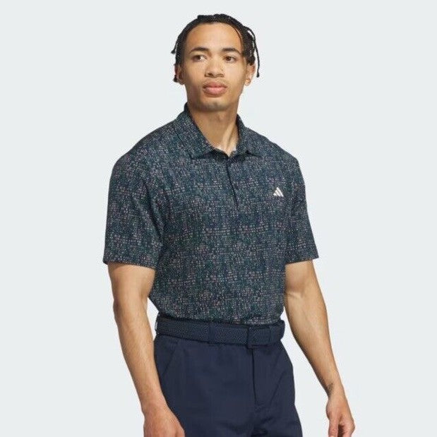 $70 Adidas Men’s Ultimate365 Power Grid Print Shirt -Collegiate Navy- Small-New