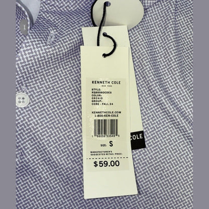$59 Kenneth Cole Men’s Pique Cooling Performance Polo Shirt UPF 50-Orchid-Small
