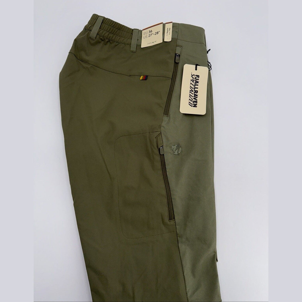 $160 Fjallraven Women’s Specialized Riders Hybrid Trousers-Green EU:36 (27” 28”)