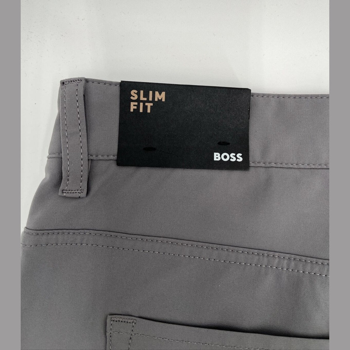 $178 Hugo Boss Delaware Slim Fit 5 Pocket Pants- Dark Grey-Size: 38W 32L-New Tag