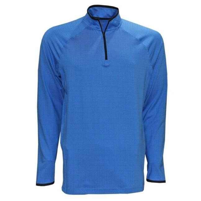 $75 Under Armour Men’s T2 Half Moons Print 1/4 Zip Golf Top - Blue- Medium -New