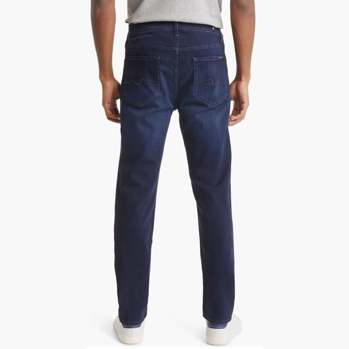 $199  7 For All Mankind Men’s Slimmy Squiggle Slim Fit Jeans - Mid Blue-30W 33L