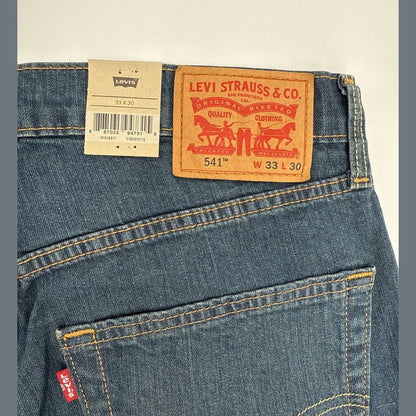 $70 Levi's Men’s 541 Athletic Taper Stretch Jeans-Midnight Rigid-33W x 30L-NEW