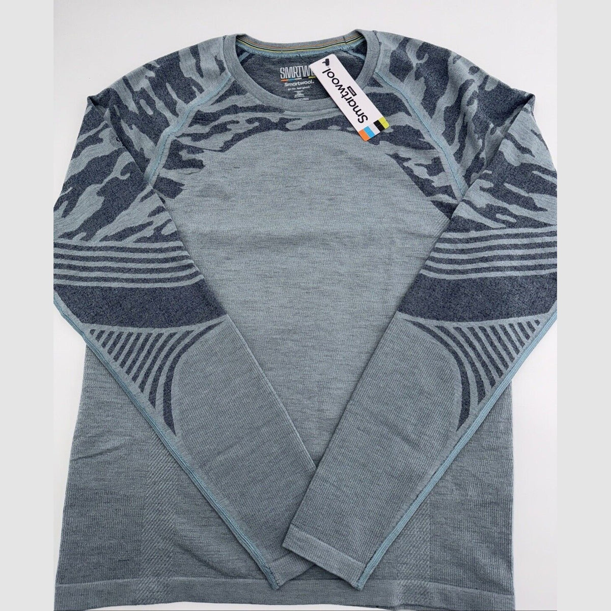 $110 Smartwool Men's Base Layer Intraknit Active Crew-Lead Grey-Medium -NEW