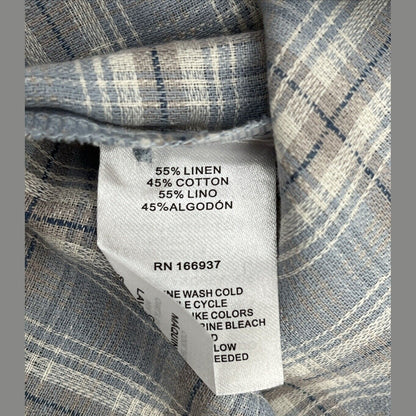 $85 Jeremiah Men’s Woven Short Sleeve Button Up Shirt Check-Light Blue-Small-New