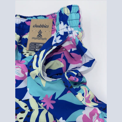 $70 Chubbies The Floral Surprise 5.5" Inseam Swim Trunks- Multi- XLarge -New Tag