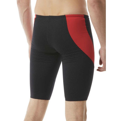 TYR Men's Hexa Curve Splice Jammer Swimsuit- Black Red- Size:36 - New $50
