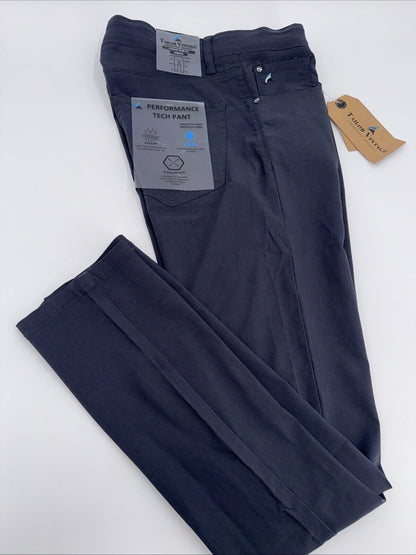 $108 Tailor Vintage Men's Canaan Performance Tech Pants Slim Fit-Coal-30W 32L