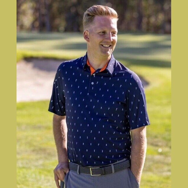 $104 KJUS Men’s Men Golfer Golf Polo Shirt MG60-L11-Atlanta Blue-Large - New Tag
