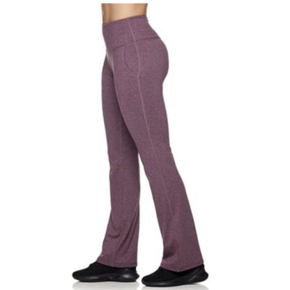 Gaiam Women’s - Zen Marled Flare Legging-Huckleberry Heather-Med- New Tag $55