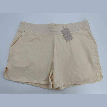 $90 Peter Millar Women’s Lava Wash Fleece Back Shorts-Vanilla-Large- New Tag