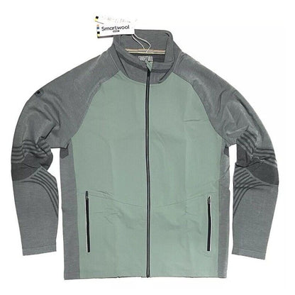 $220 Smartwool Men’s Intraknit Active Full Zip Jacket Merino - Lead Gray- Small