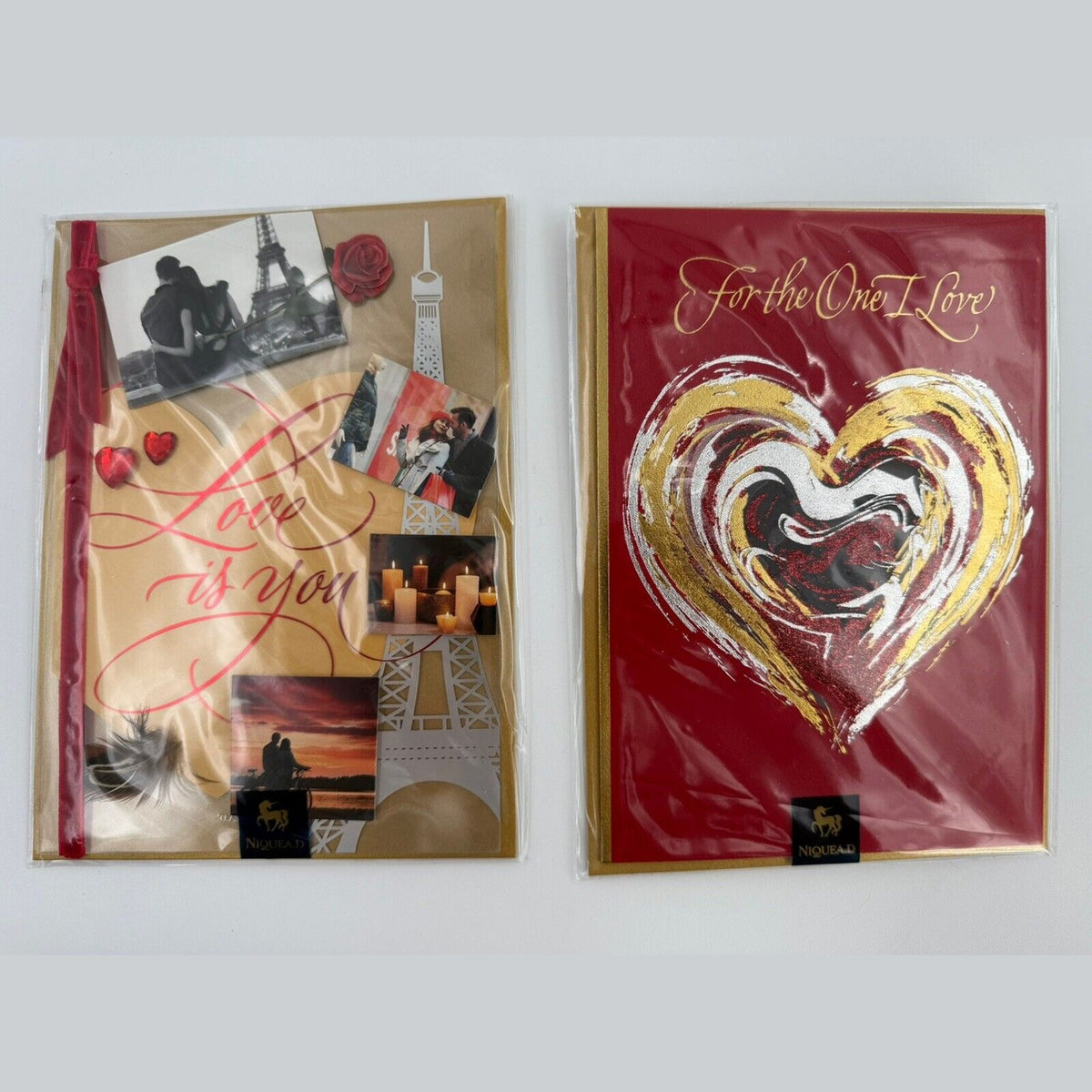 Lot Of 2 Niquea.D Dimensional Valentine's Day Greeting Cards- Upscaled Quality!