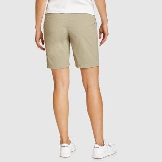 $65 Eddie Bauer Women’s Horizon Bermuda Shorts- Stone Beige-Size: 8 (29” To 32”)