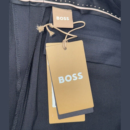 $248 Hugo Boss Women's Tulea SideZip Wool Flare Leg Pants-Black-Size: 6- 32W 34L