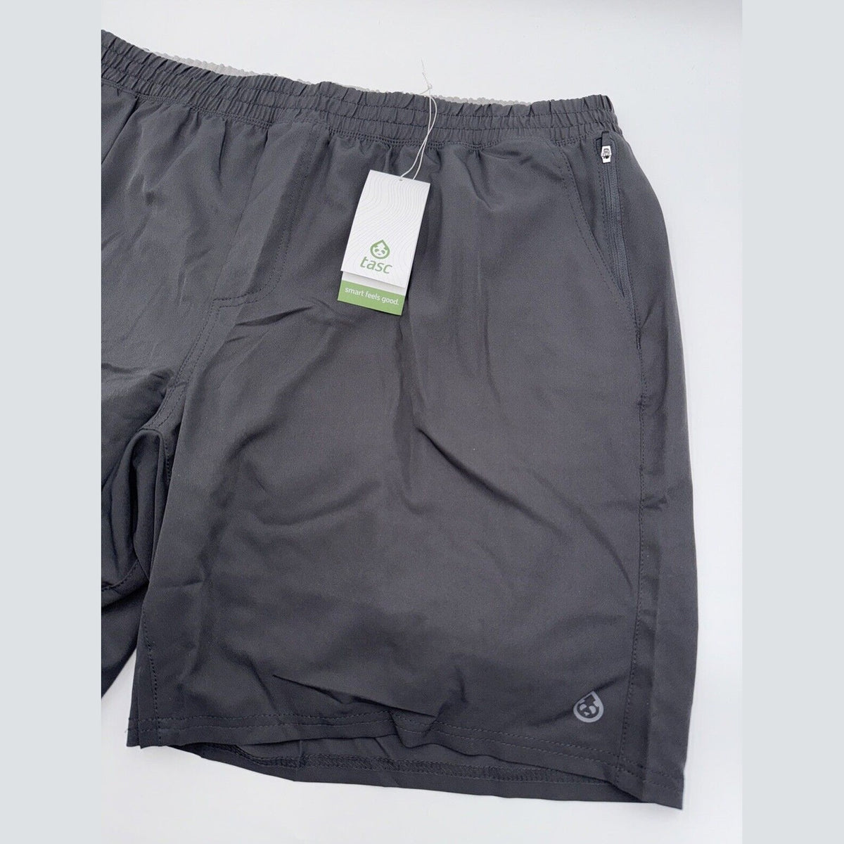 $64 Tasc Men's Weightless Recess 8" Tech Shorts-Dark Alloy Grey-2XLarge -New Tag