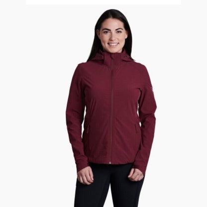$149 Kuhl Women’s Transcendr Hoody Full Zip Jacket - Barberry Maroon-XSmall-New