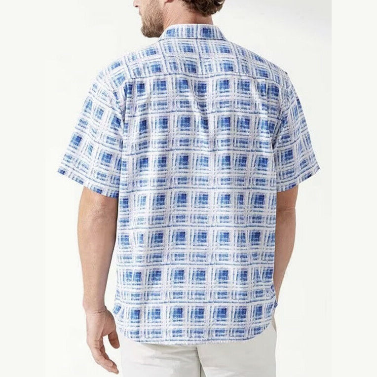 Tommy Bahama Men’s Echo Beach Tiles Shirt-Royal Indigo -2XLarge-New $148