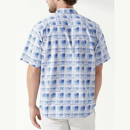 Tommy Bahama Men’s Echo Beach Tiles Shirt-Royal Indigo -2XLarge-New $148