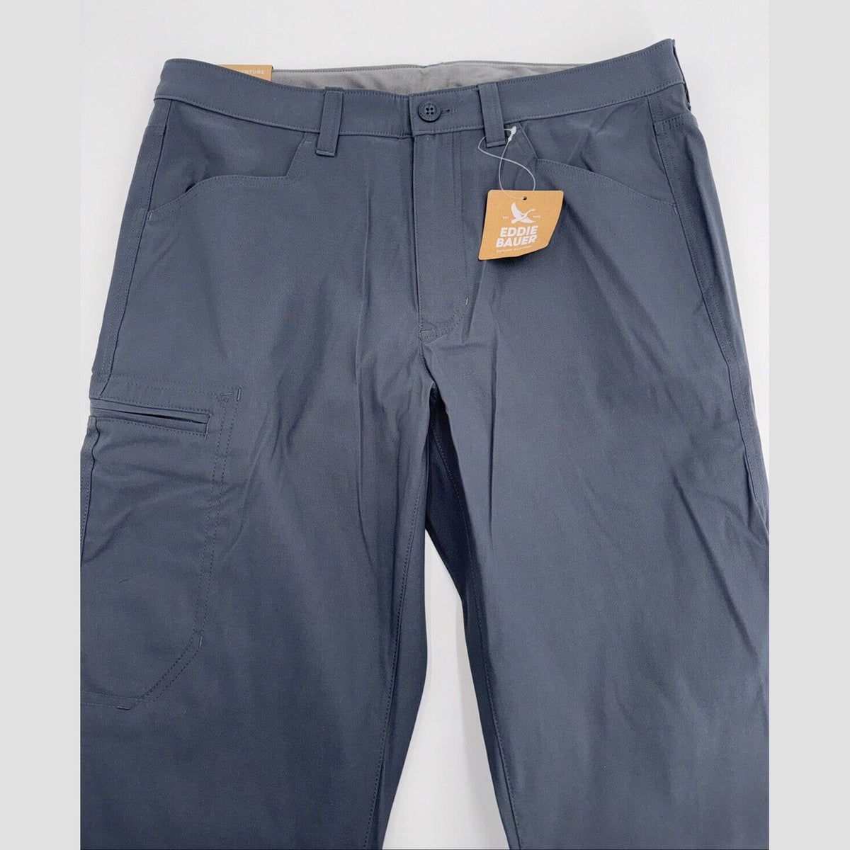 $80 Eddie Bauer Men’s Straight Fit Performance Pants- Storm Grey- 32Wx30L
