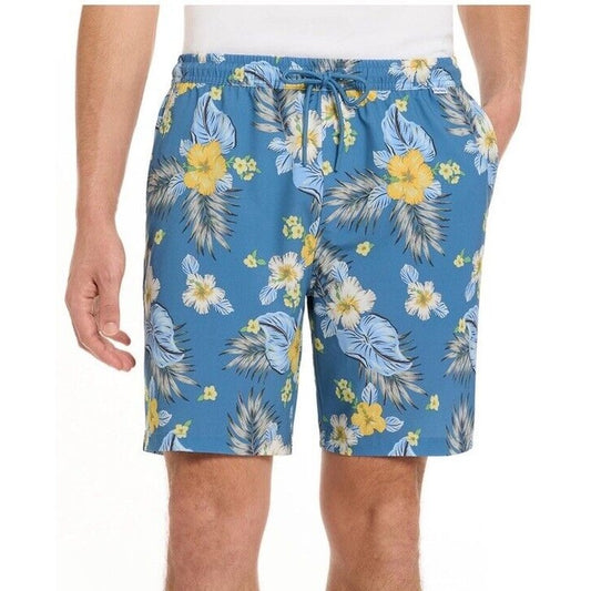Hurley Men's Hibiscus Camp Stretch Woven Shorts - Medium Blue- Size Medium - New