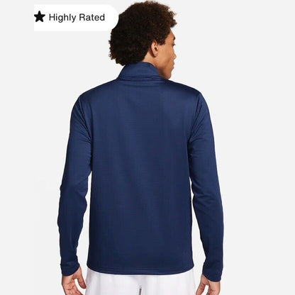 $75 Nike Victory Men's Dri-FIT 1/2-Zip Golf Top FD5837-Navy - Medium -New
