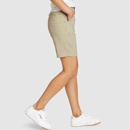 $65 Eddie Bauer Women’s Horizon Bermuda Shorts- Stone Beige-Size: 8 (29” To 32”)