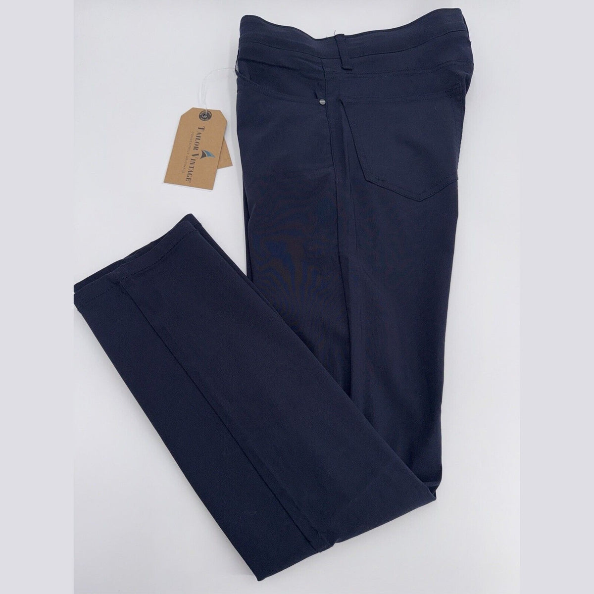 $108 Tailor Vintage Men's Canaan Performance Tech Pants Slim Fit- Navy -30W 32L
