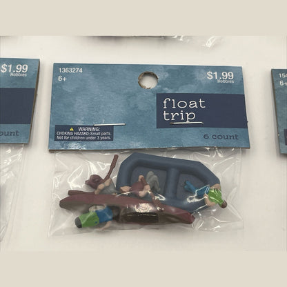 6 Pack Lot Of Mini Figures From Hobby Lobby- 3 People, 2 Float, 1 Farm- Deal!