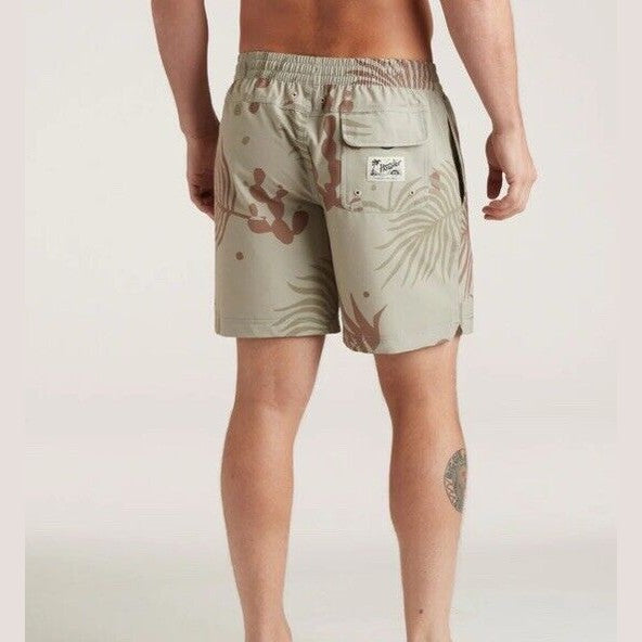 $59 Howler Bros Men’s Deep Set Boardshorts Swim Trunks- Forest Beige-XLarge- NEW
