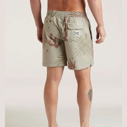 $59 Howler Bros Men’s Deep Set Boardshorts Swim Trunks- Forest Beige-XLarge- NEW
