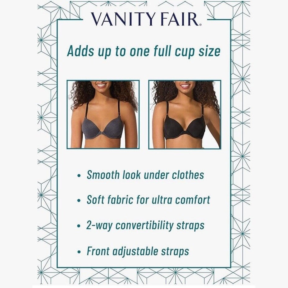 Vanity Fair Lingerie Extreme Ego Boost Add A Cup-Push-Up Bra - Endless Bliss-34C