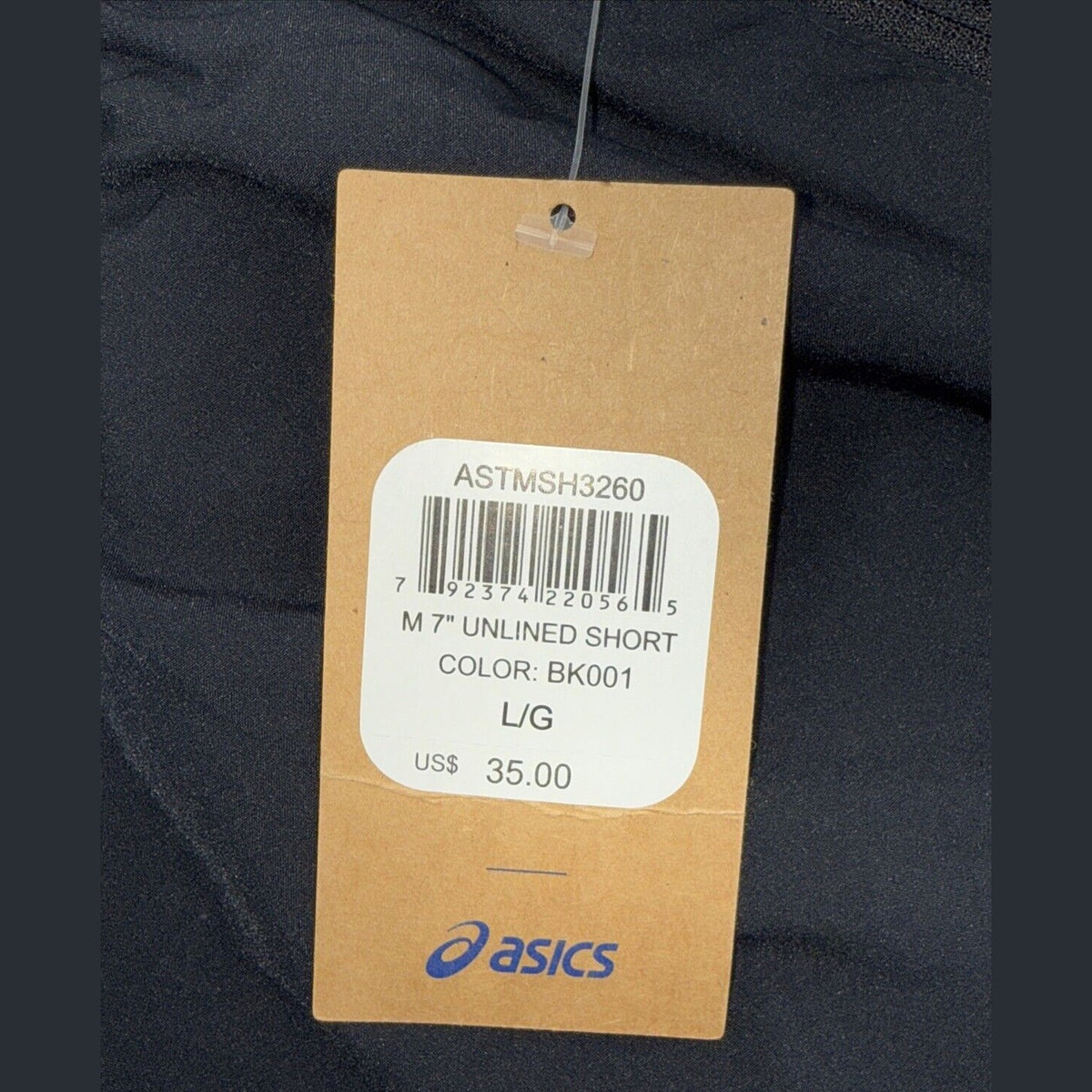 ASICS Men’s Athletic 7" Woven Unlined Running Shorts - Black - Size: Large-New