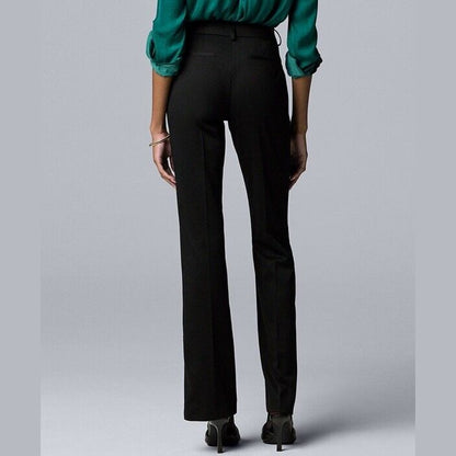 Simply Vera Wang Women’s High Rise Flare Dress Pants - Mini Check- Size: 10 NWT