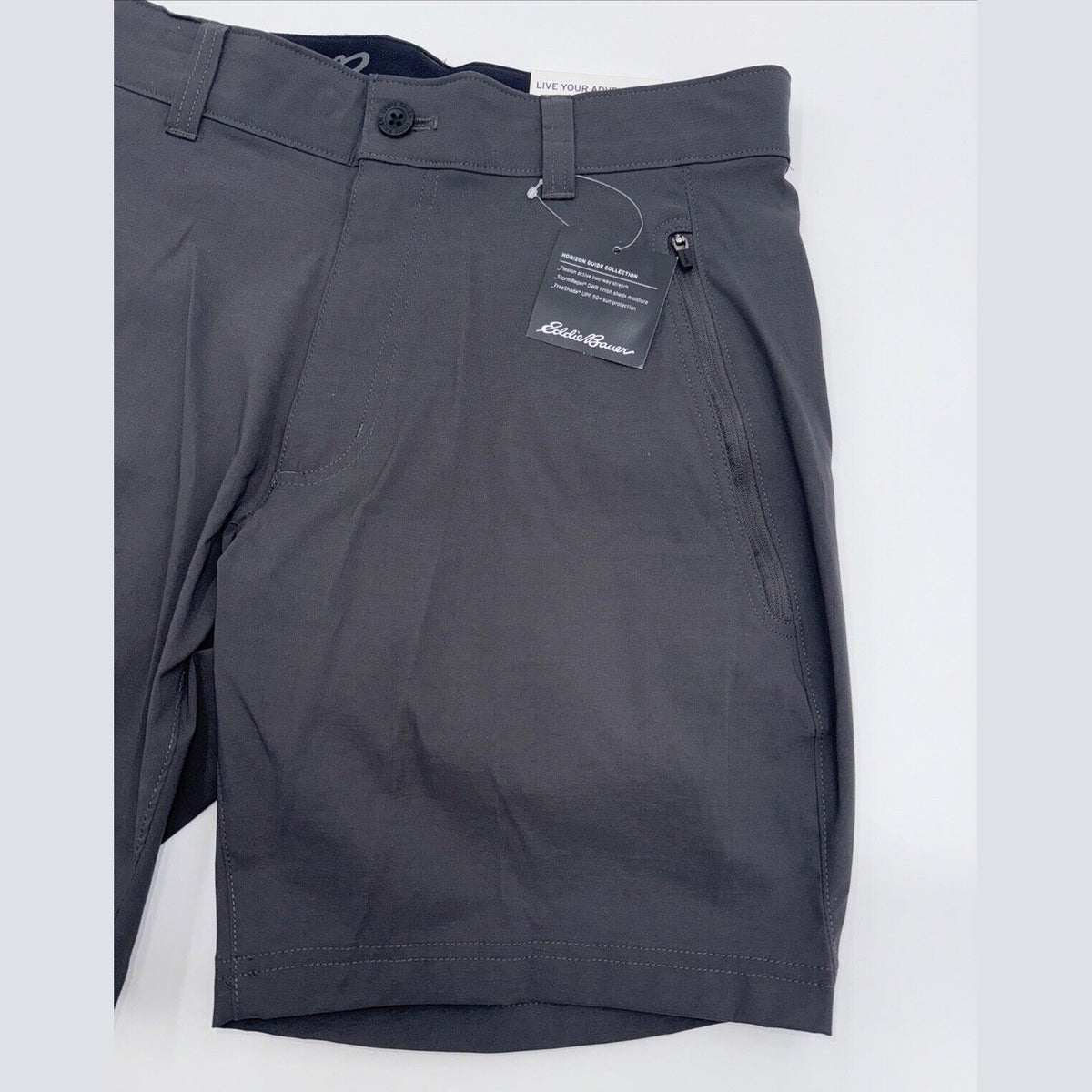 Eddie Bauer Men’s Horizon Guide Wander Nylon Hiking Shorts-Carbon- Size: 30W-NWT